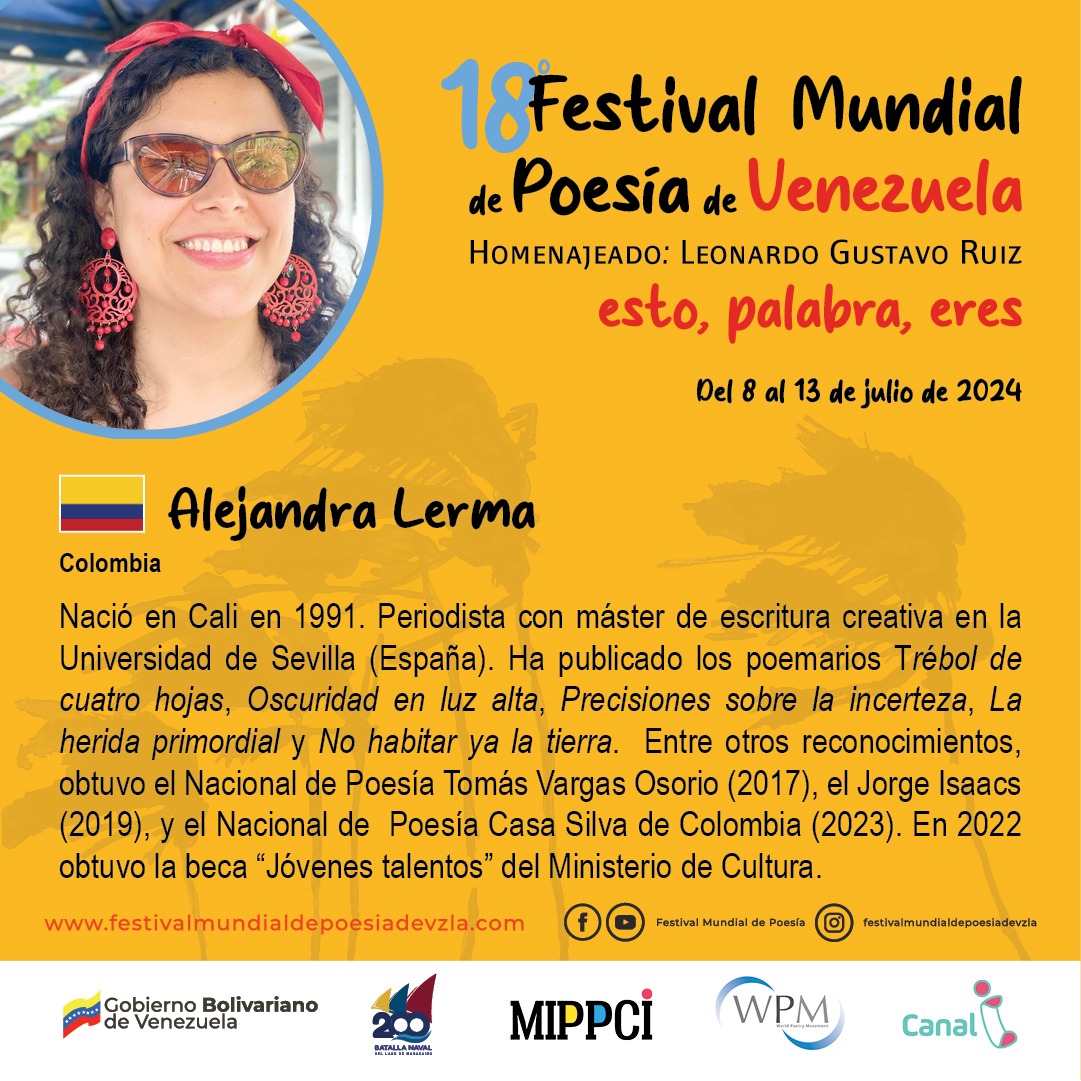 Cuatro poetas colombianos participarán en el 18 Festival Mundial de Poesía de Venezuela