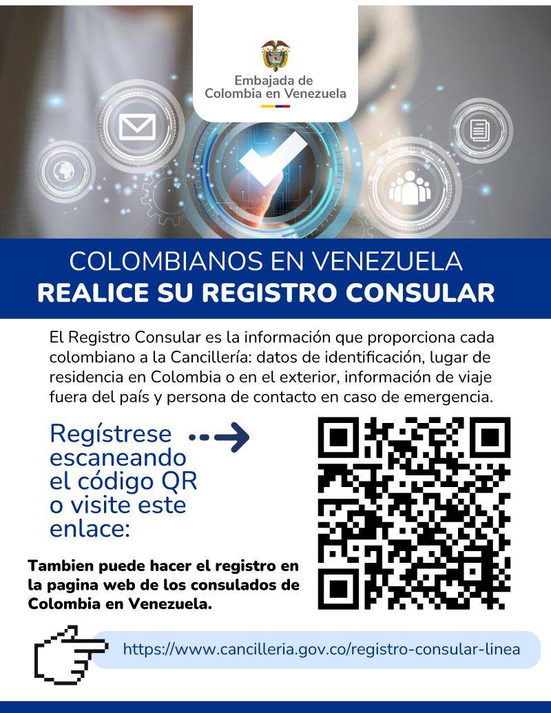 Colombia en Venezuela realiza su registro consular