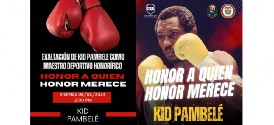 Excampeón mundial de boxeo 'Kid Pambelé' recibirá el título de profesor honorífico deportivo de la Universidad Bicentenaria de Aragua, en Venezuela