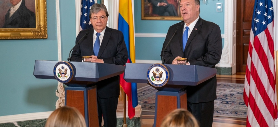 Encuentro entre Canciller Holmes Trujillo y Secretario Pompeo