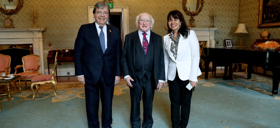 Ministro Holmes Trujillo agradeció al Presidente Michael D. Higgins el apoyo de Irlanda a Colombia para afrontar crisis humanitaria en Venezuela