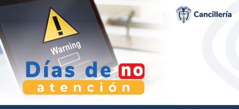 Embajada de Colombia en Venezuela estará cerrada los días 28 y 29 de marzo de 2024