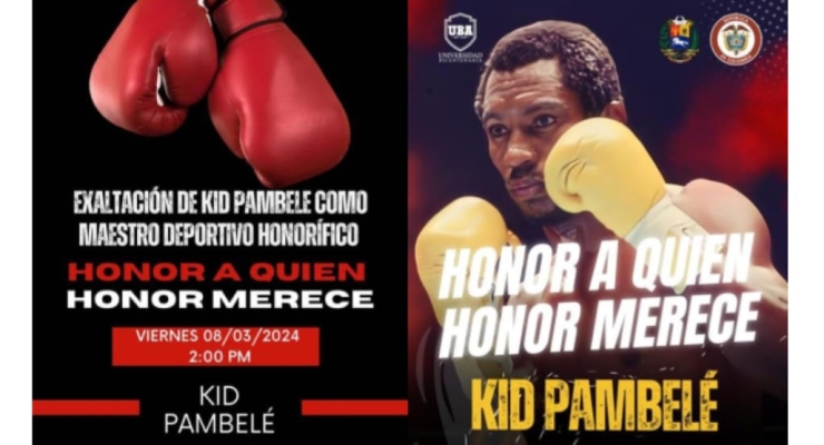 Excampeón mundial de boxeo 'Kid Pambelé' recibirá el título de profesor honorífico deportivo de la Universidad Bicentenaria de Aragua, en Venezuela